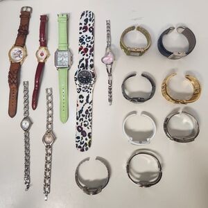 Vintage 80's 90's and Y2K Non Working Women's Watch Wrist Watches Bundle of 14